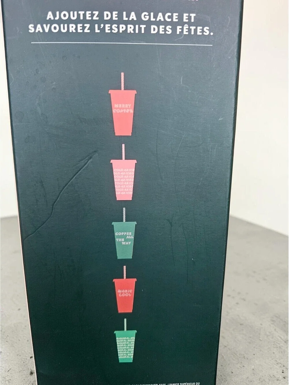 Starbucks Reusable Cold Cups – 5-Piece Set | 24 oz | Holiday Candy Stripe
